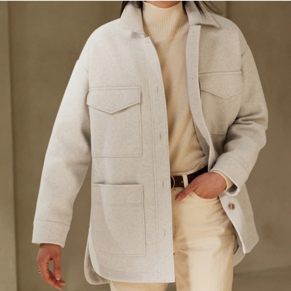 Banana Republic 2022 Structured 4 Pocket Button Shacket